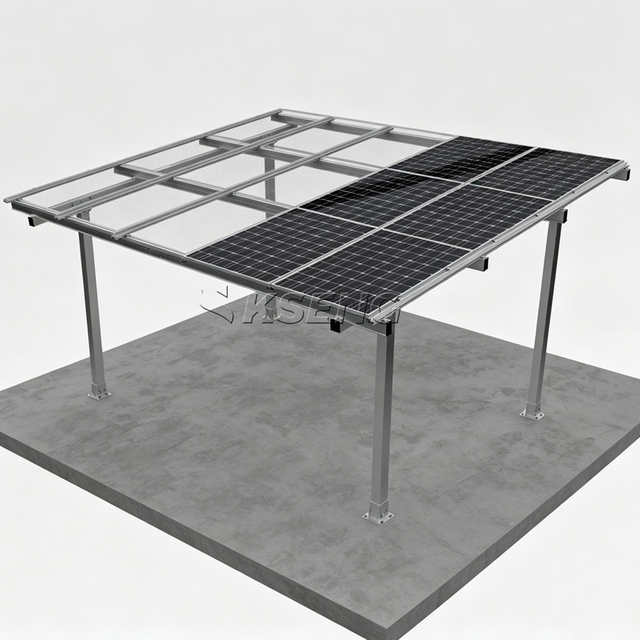 Cochera solar de aluminio duradero en stock de la UE con garant&iacute;a de 10 a&ntilde;os