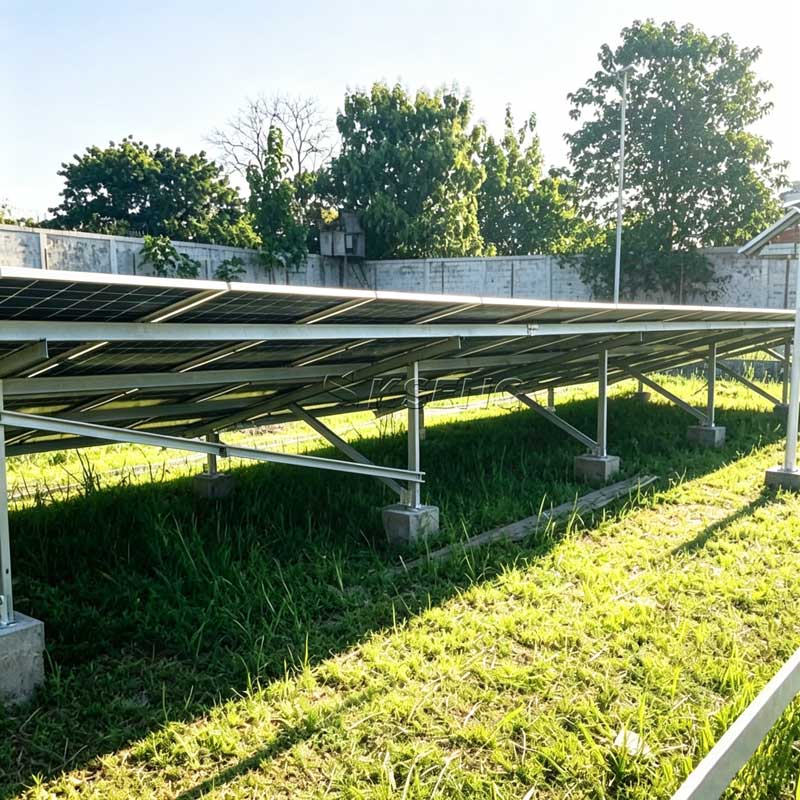 Proyecto fotovoltaico de cimientos de concreto de montaje en suelo solar ZAM antioxidante de alta humedad