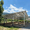 Sistema de montaje de marquesina solar de aluminio con refuerzo diagonal reforzado