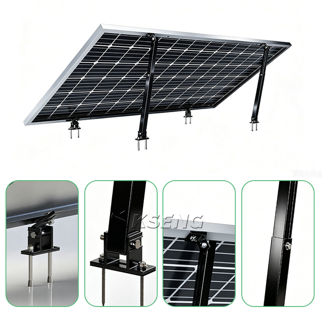 Soportes solares de aluminio KSENG Soporte de pata trasera delantera ajustable (rango de &aacute;ngulo de 10-15&deg;, 15-30&deg;, 30-60&deg;)
